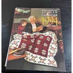 Vintage Afghan Calendar 1994 - The Needlecraft Shop #941212 With stitch Guide